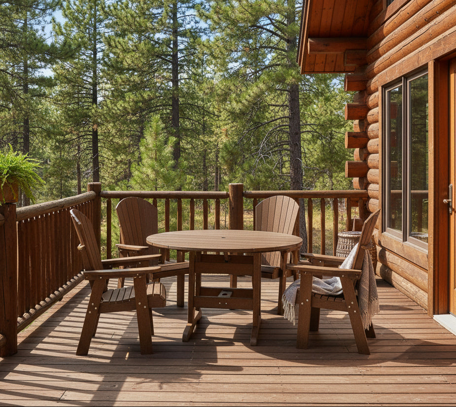 5-Piece Lakeside Adirondack Dining Table Set