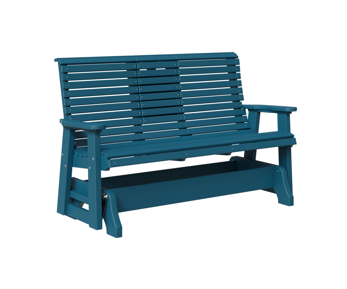 Classic 5' Rollback Loveseat Glider With Flip Down Console