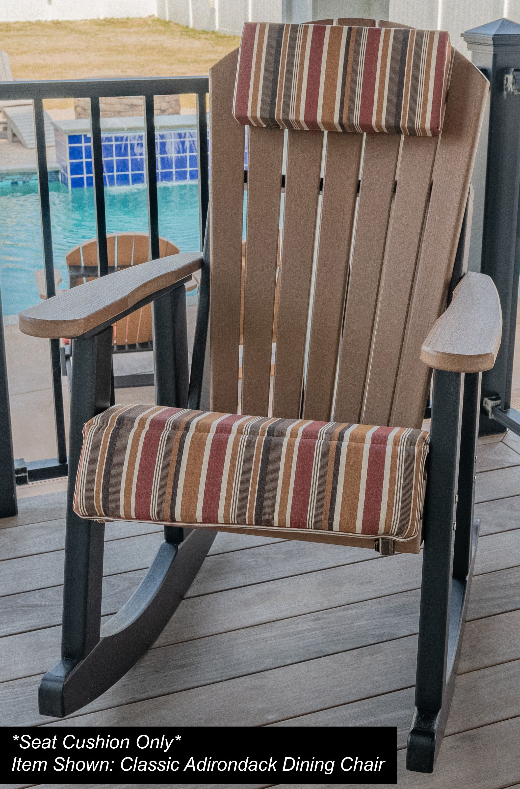 Dining, Counter, Rocker, & Glider Chair Seat Cushions Sunbrella® Fabric (18 Colors Options!)