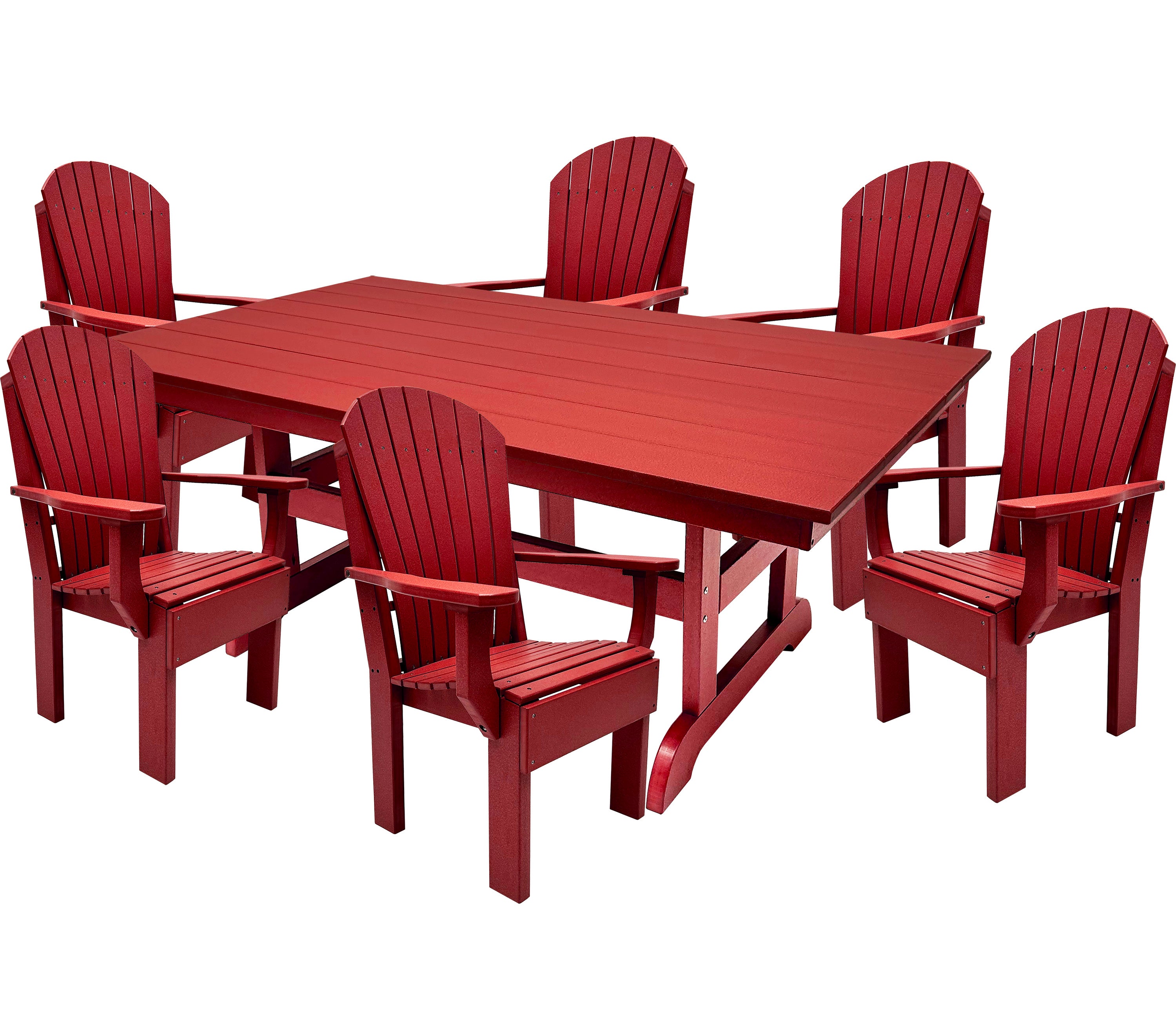7-Piece Farmhouse Adirondack Dining Table Set