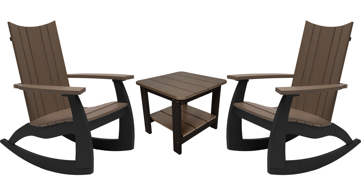 3-Piece Edge Modern Porch Rocker Set