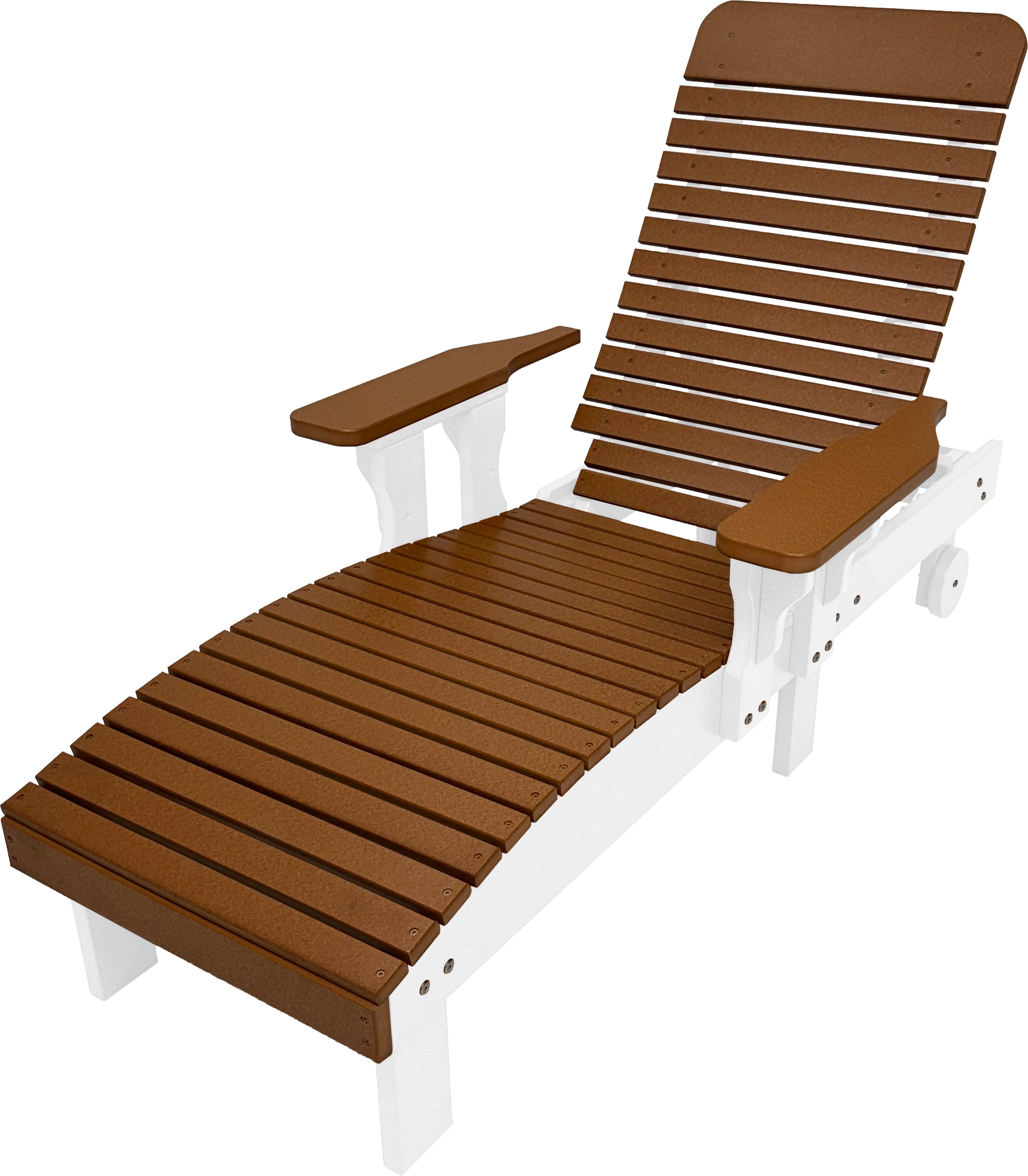 Traditional Chaise Lounge With Wheels And Adjustable Back