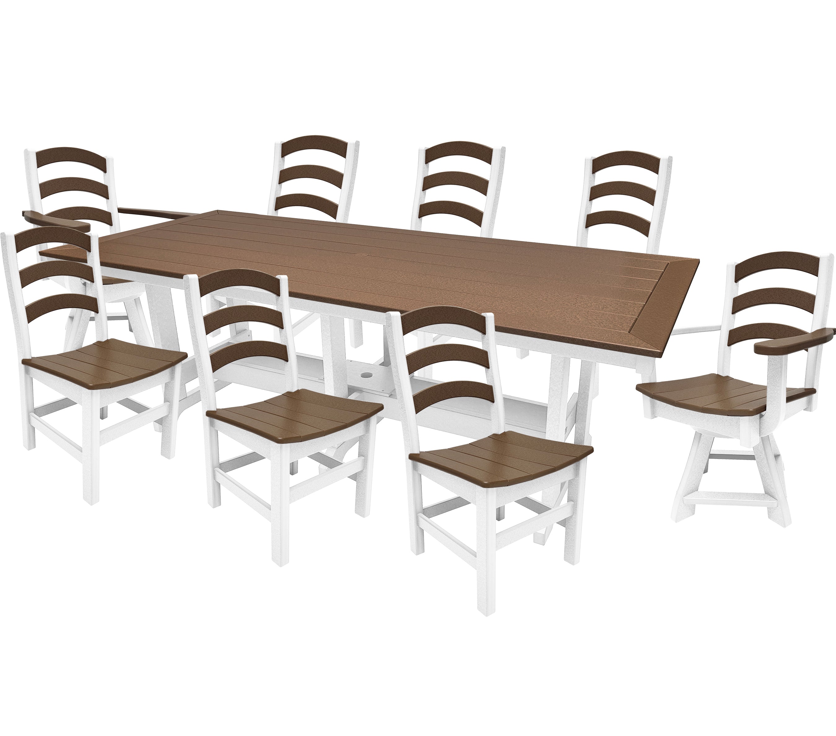 9-Piece Gardenia Dining Set With Two Swivel Chairs