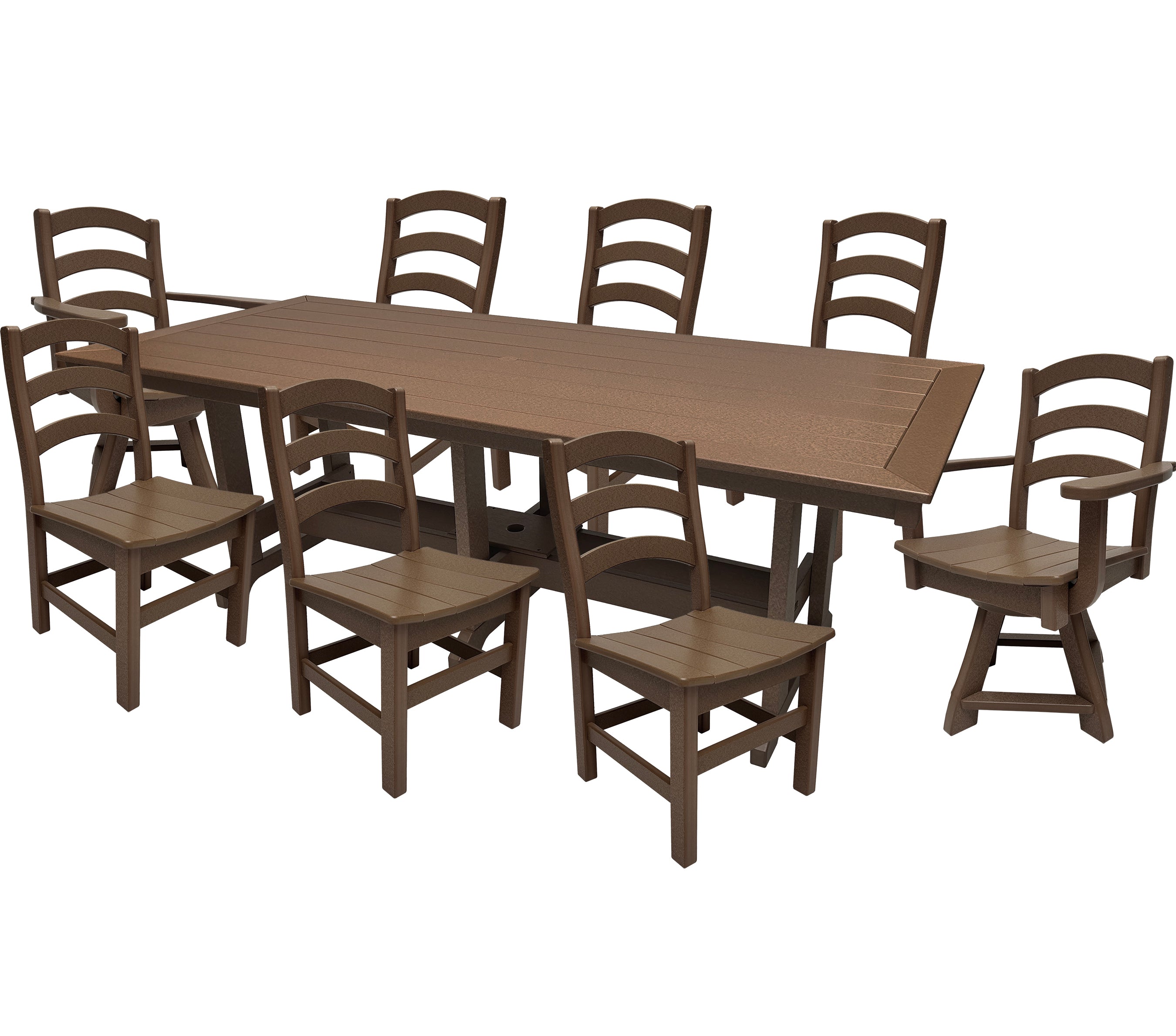 9-Piece Gardenia Dining Set With Two Swivel Chairs
