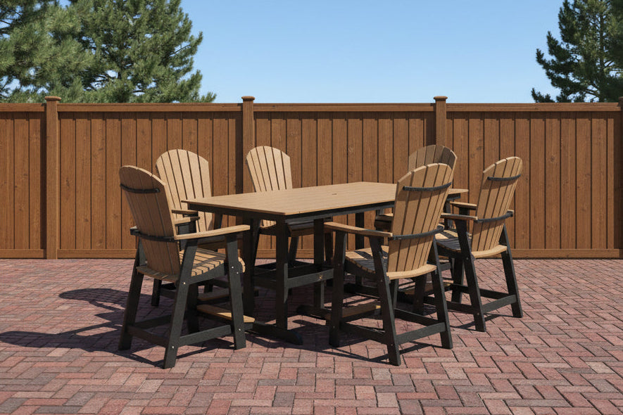 7-Piece Oceanview Adirondack Counter Set - Fully Assembled
