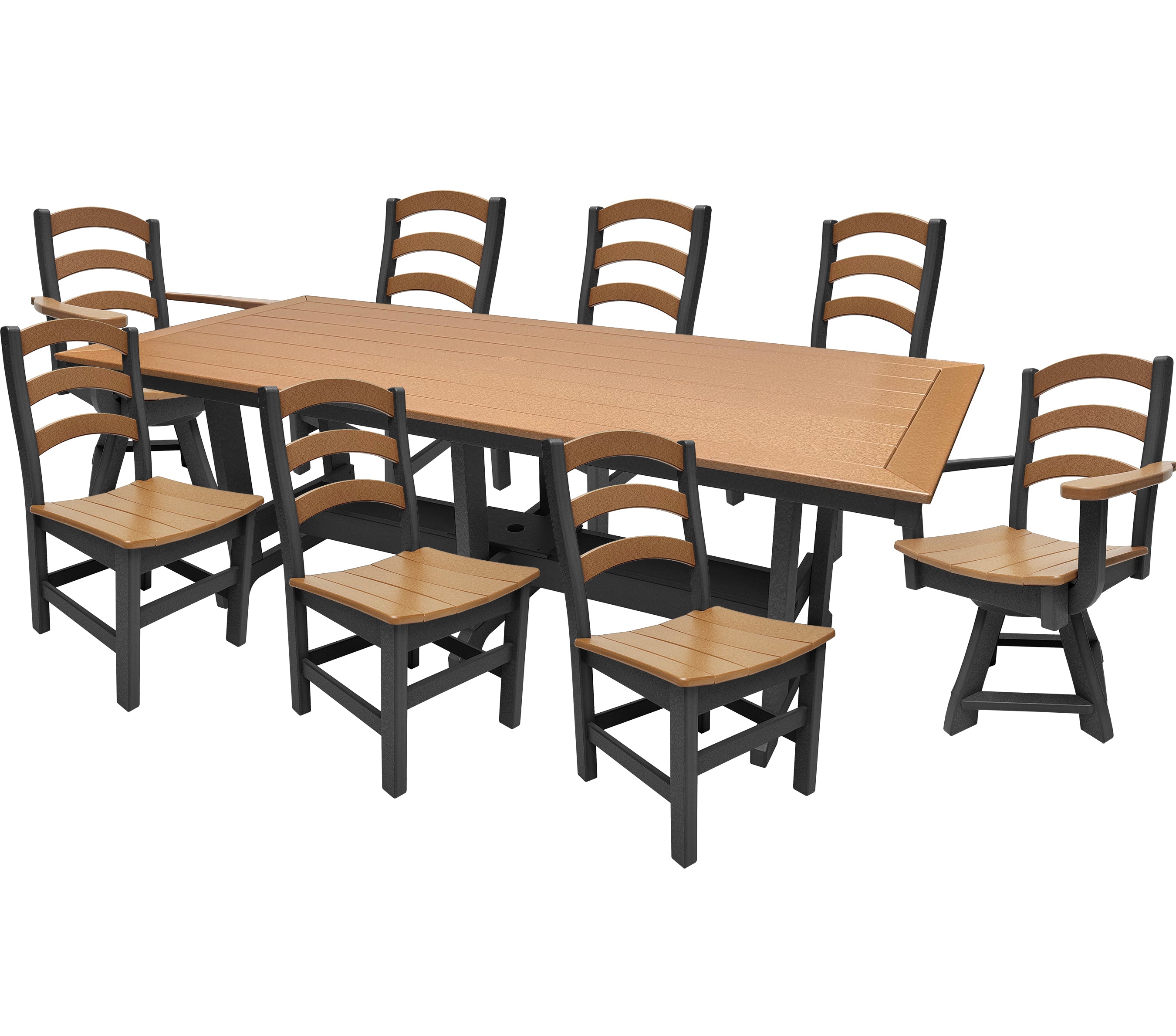 9-Piece Gardenia Dining Set With Two Swivel Chairs