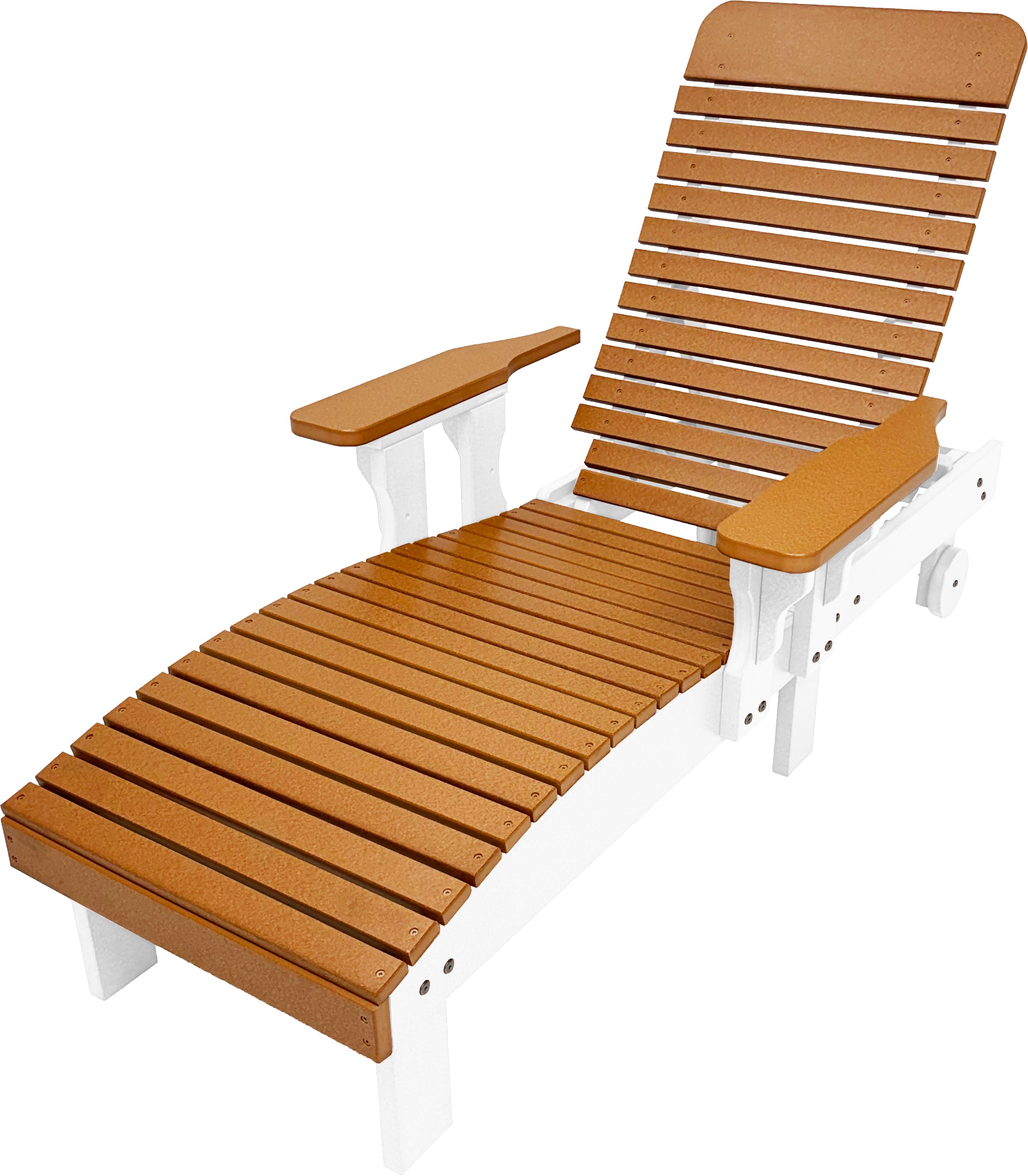 Traditional Chaise Lounge With Wheels And Adjustable Back