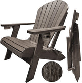 DURAWEATHER POLY® Folding Adirondack Chair with Collapsible Cup & Wine Holders King Size