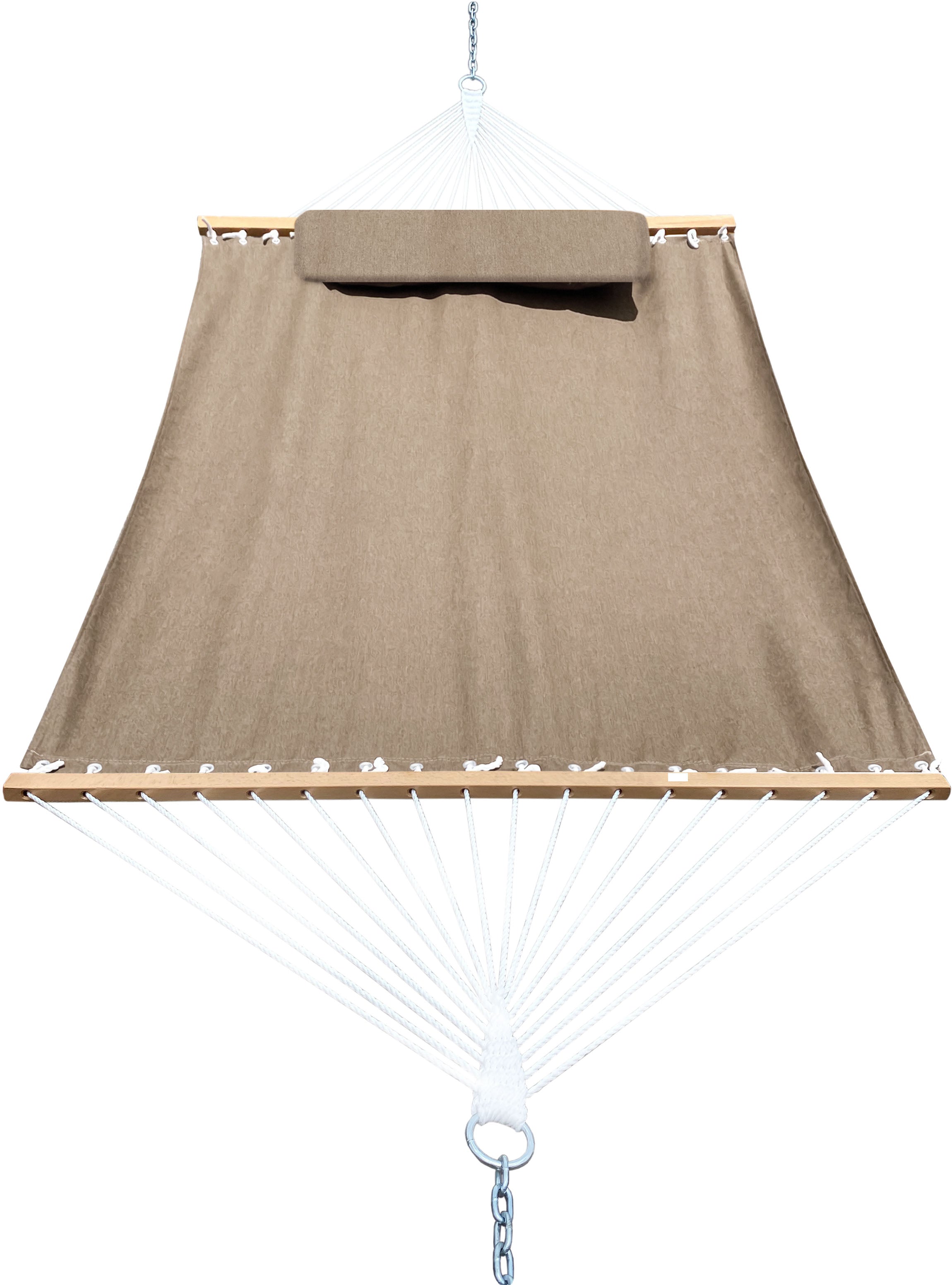 large hammock with pillow quick dry sunbrella fabric heather beige 