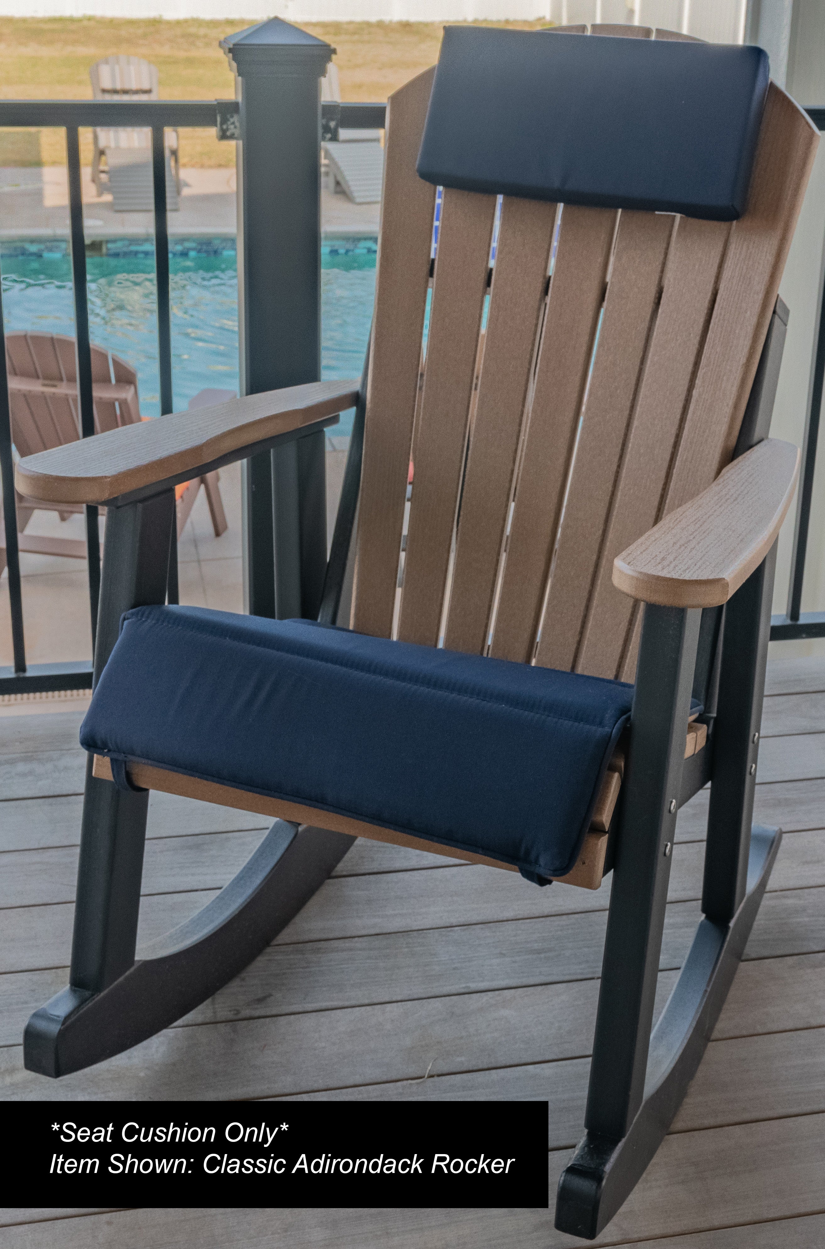 Dining, Counter, Rocker, & Glider Chair Seat Cushions Sunbrella® Fabric (18 Colors Options!)