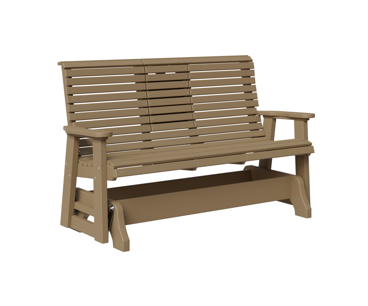Classic 5' Rollback Loveseat Glider With Flip Down Console