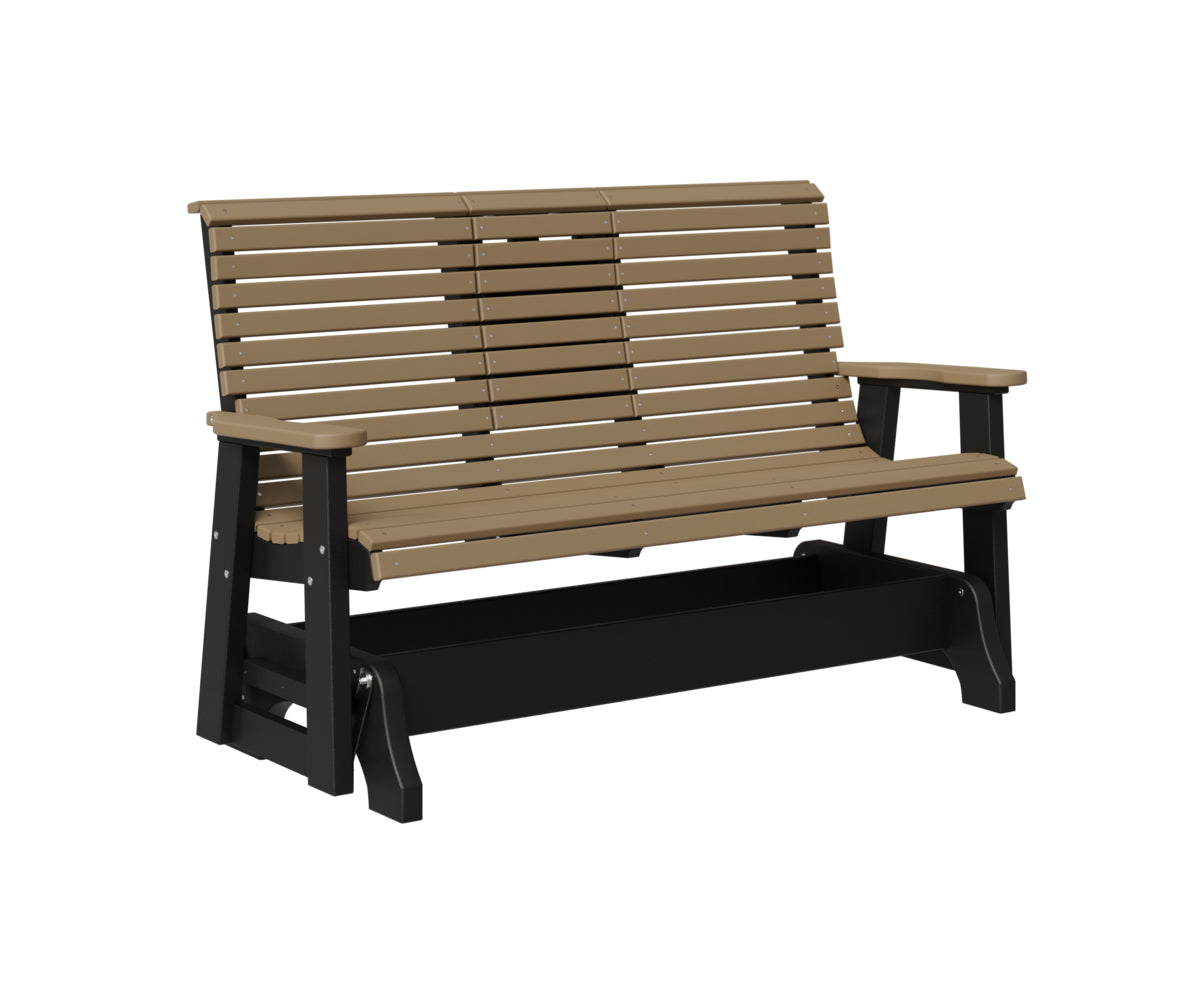 Classic 5' Rollback Loveseat Glider With Flip Down Console