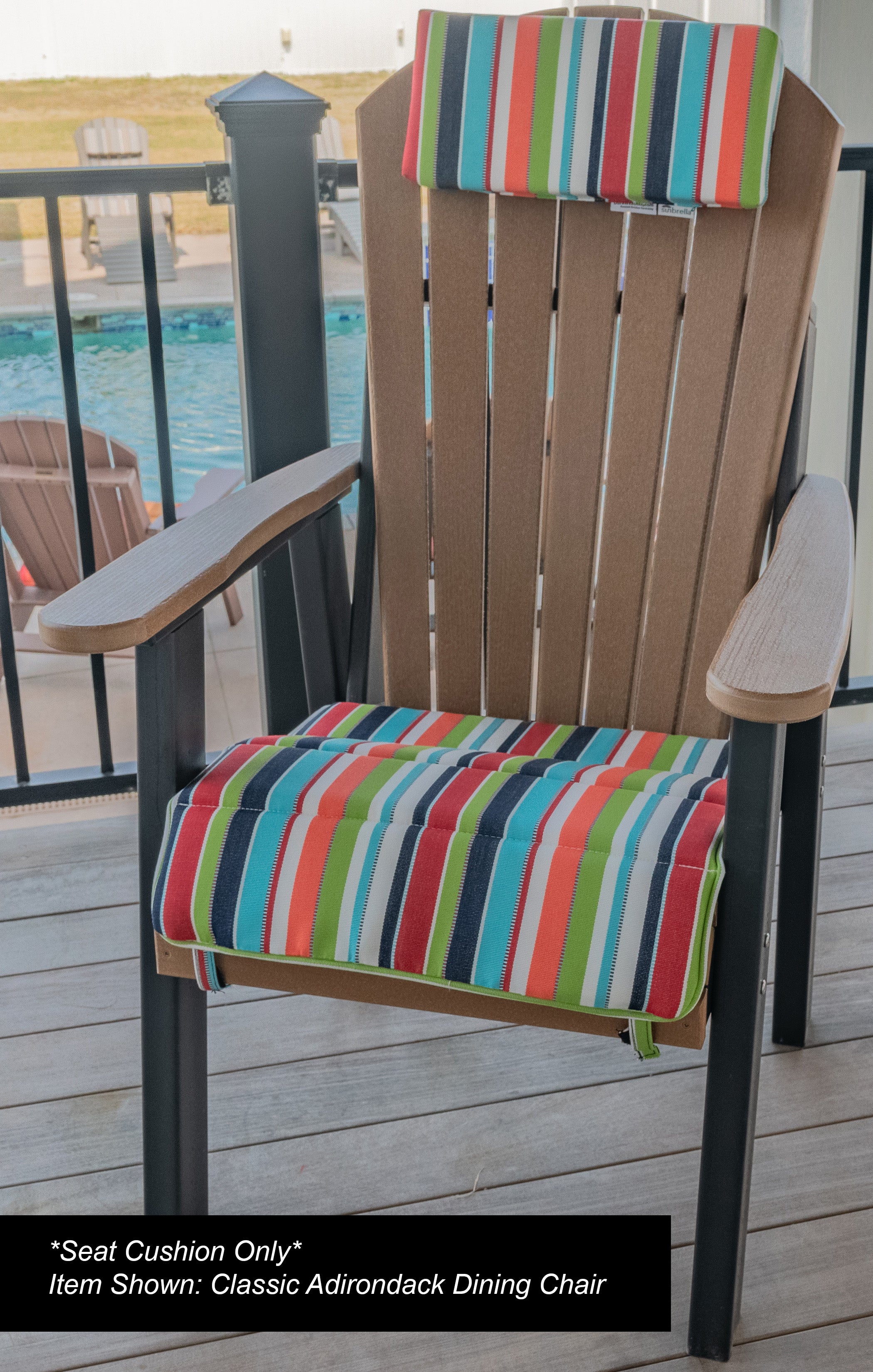 Dining, Counter, Rocker, & Glider Chair Seat Cushions Sunbrella® Fabric (18 Colors Options!)