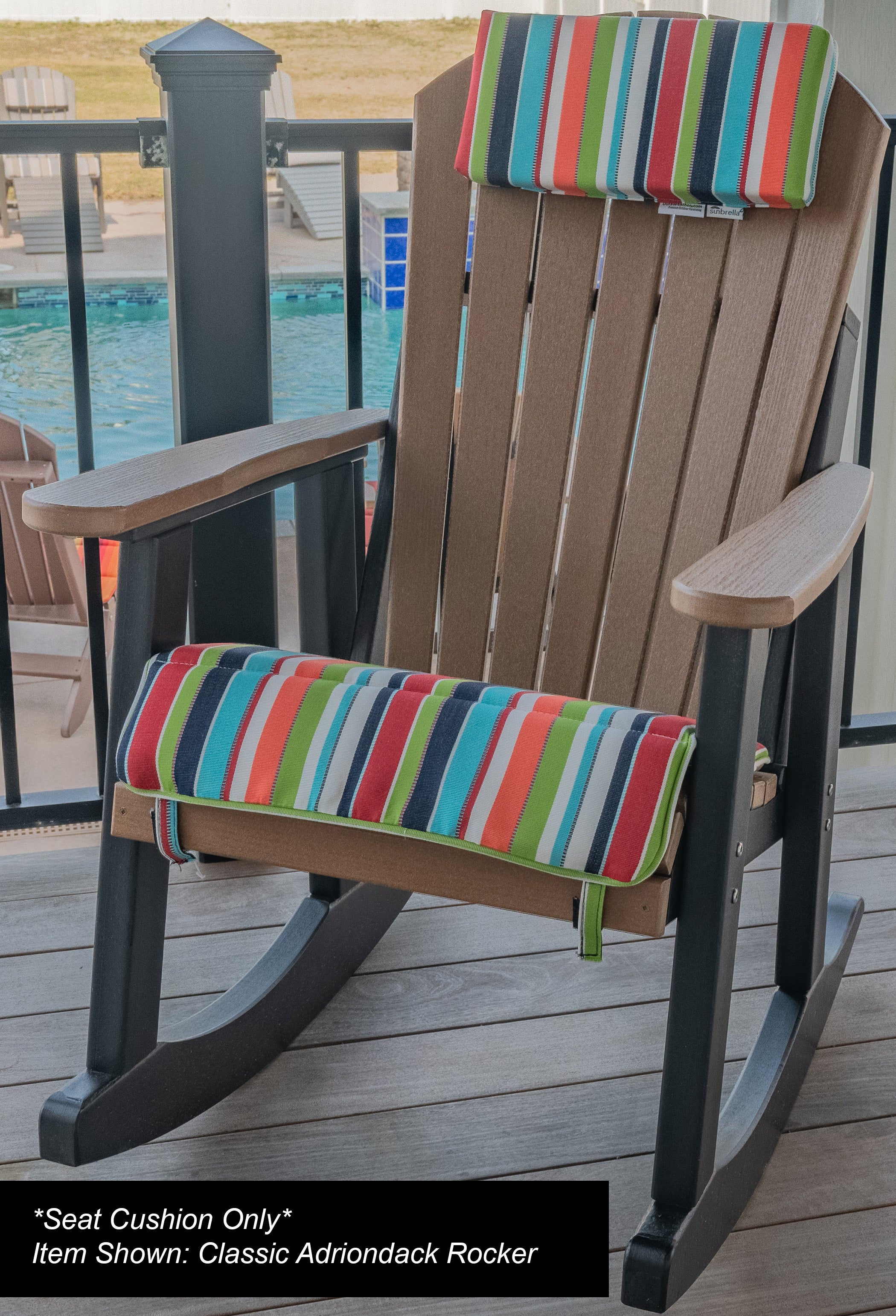 Dining, Counter, Rocker, & Glider Chair Seat Cushions Sunbrella® Fabric (18 Colors Options!)