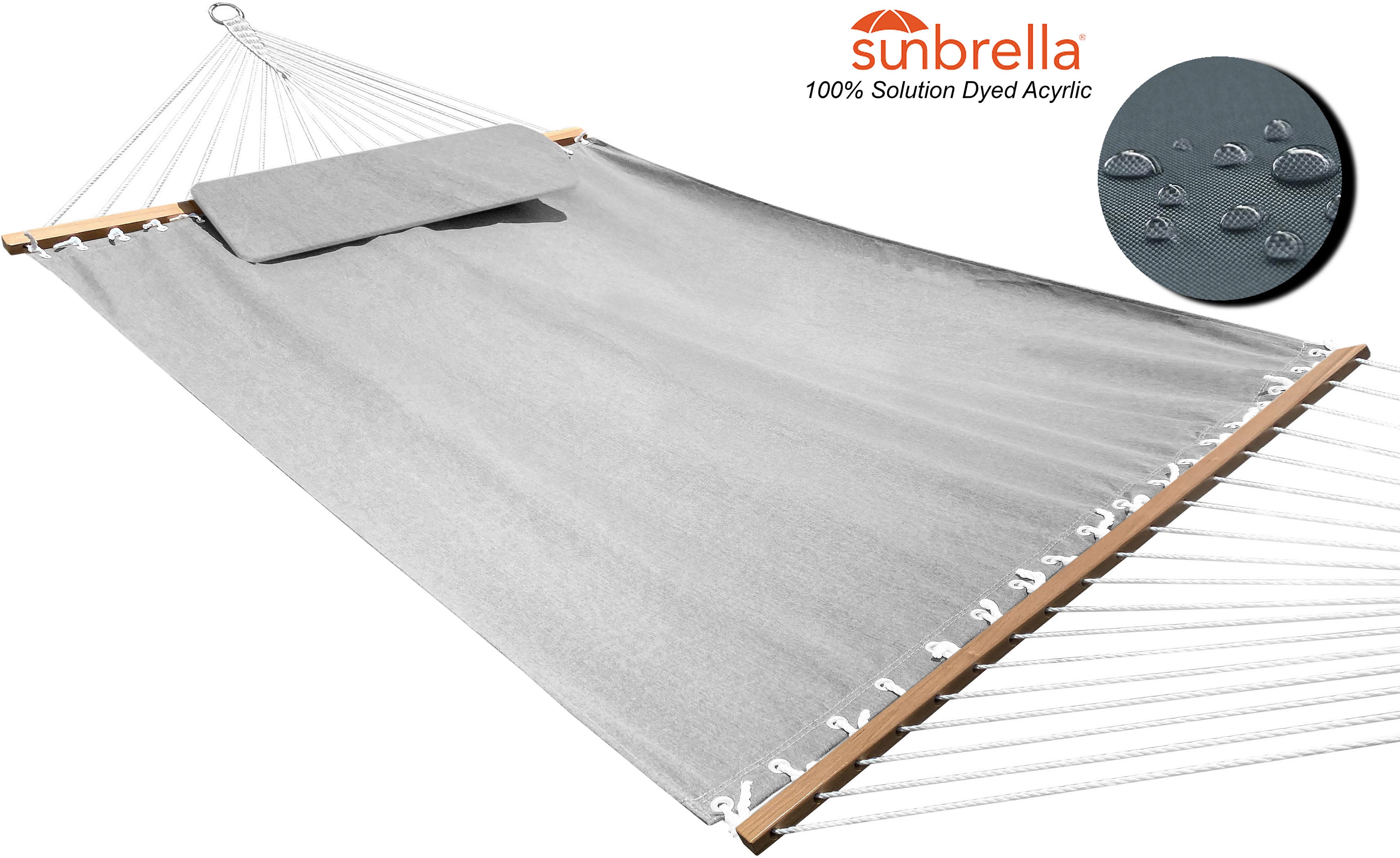 large hammock with pillow quick dry sunbrella fabric canvas granite