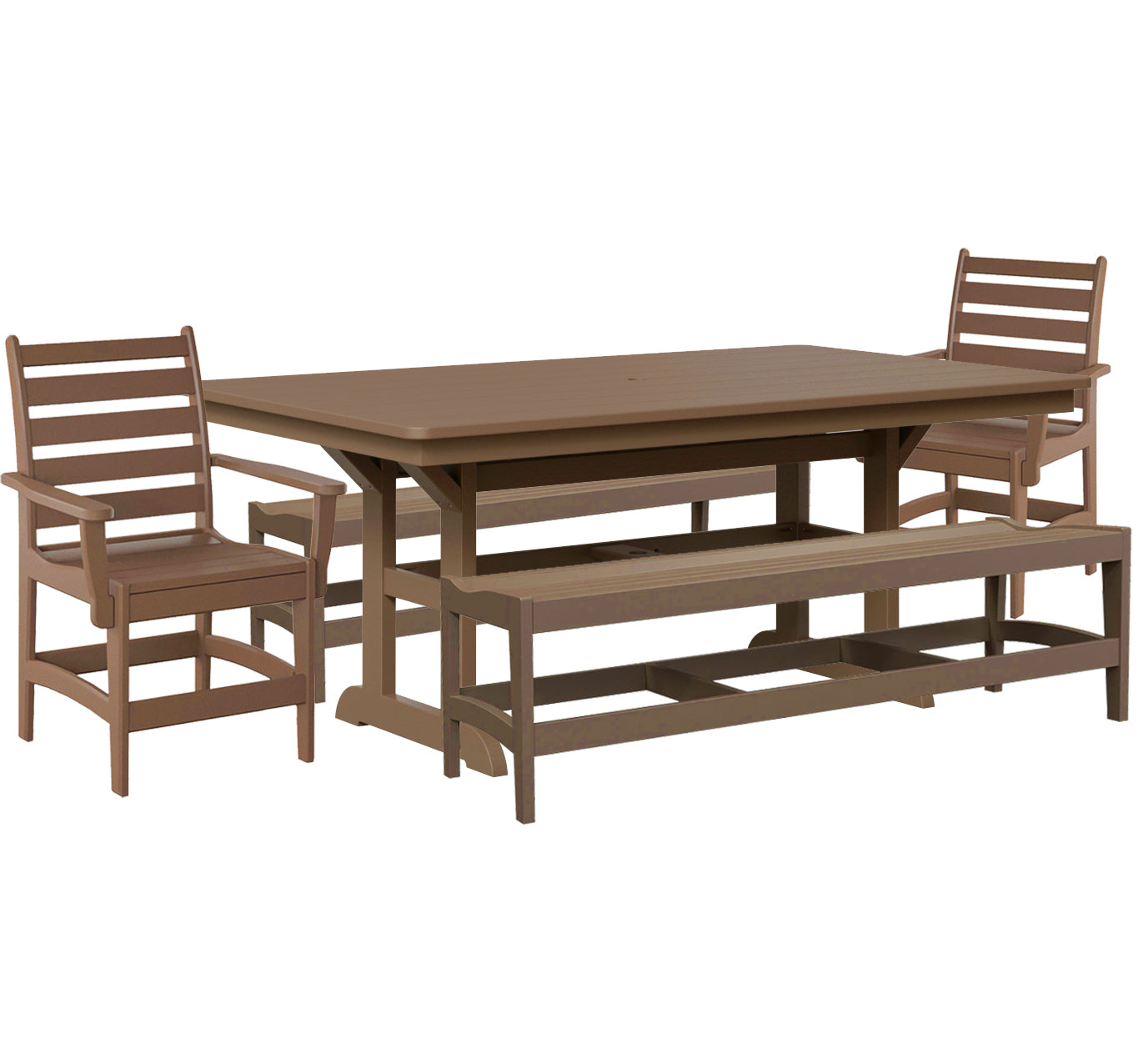 Maywood Dining Set With Two Benches - New