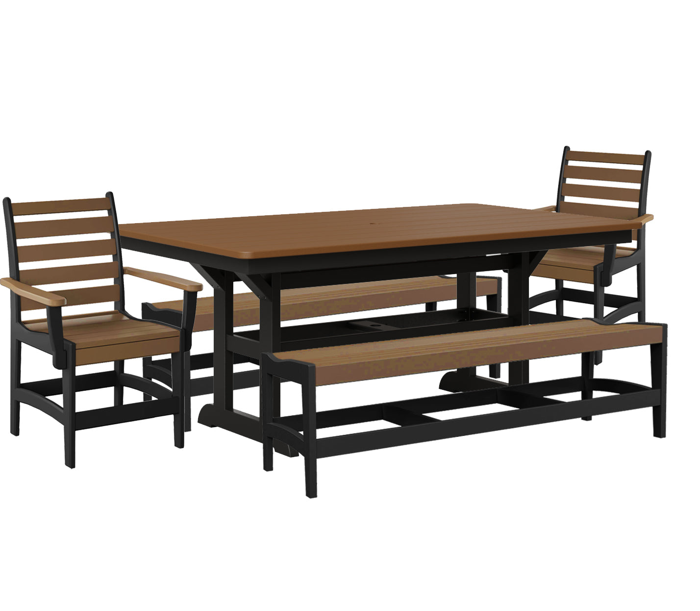Maywood Dining Set With Two Benches - New