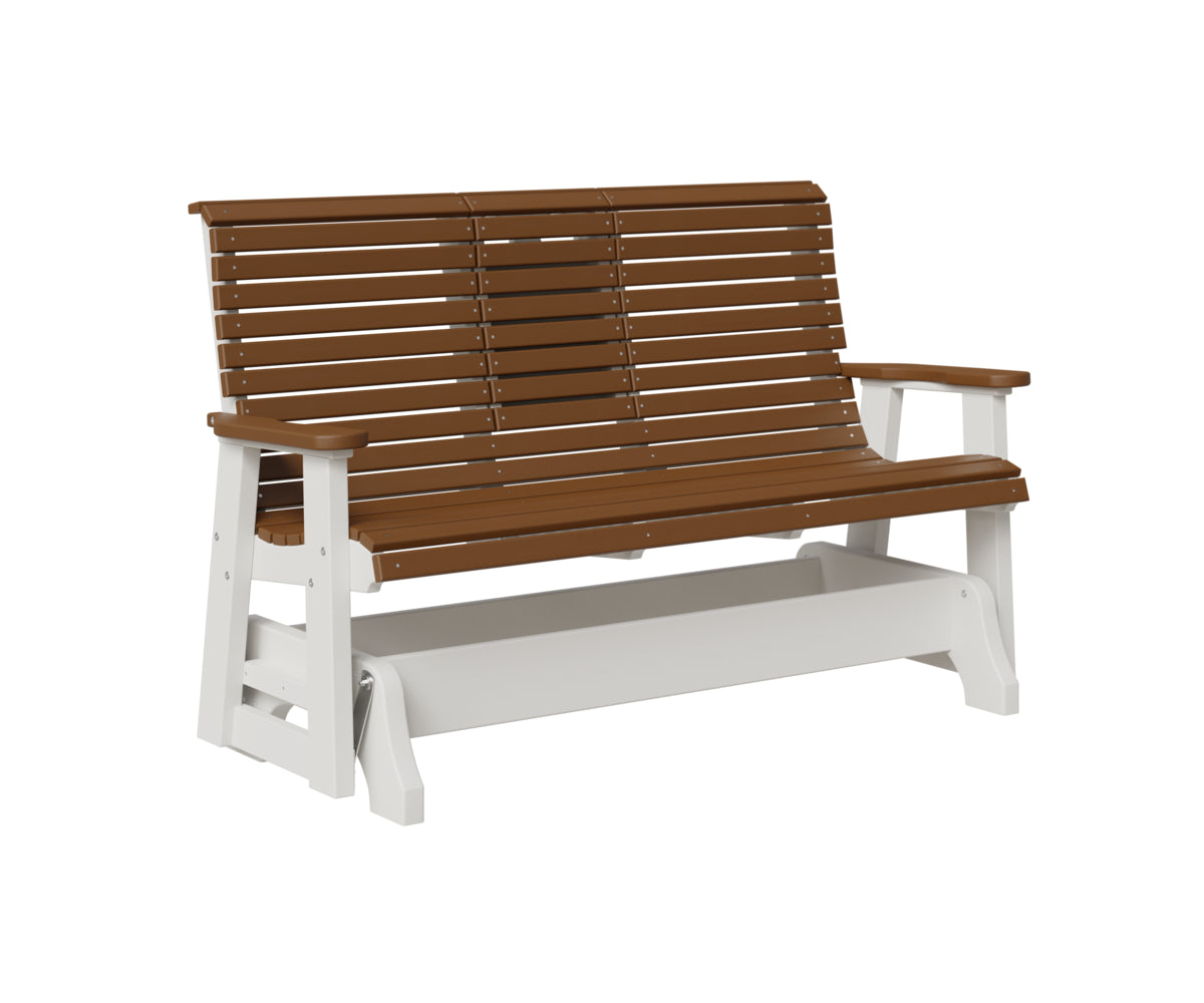 Classic 5' Rollback Loveseat Glider With Flip Down Console