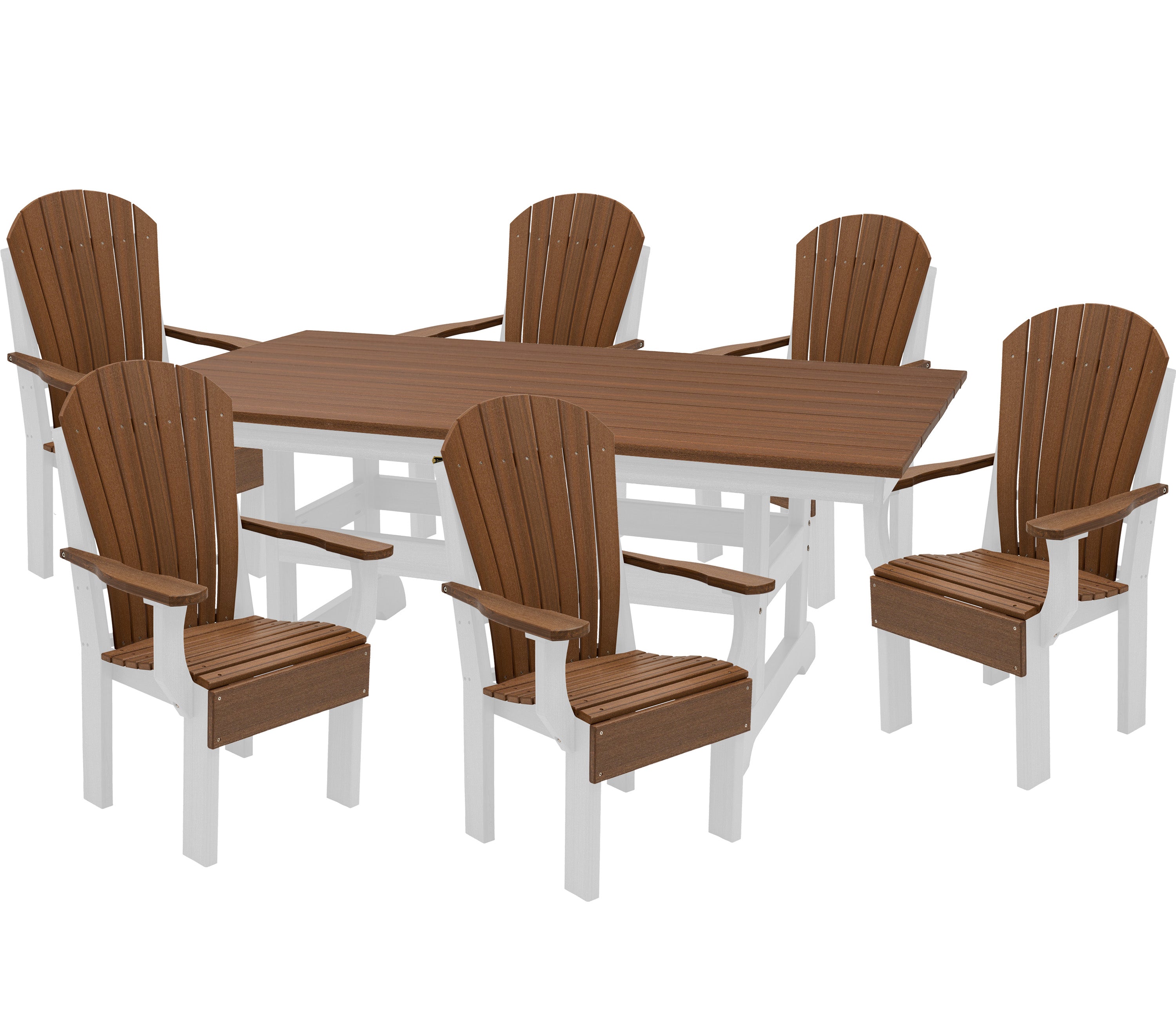 7-Piece Farmhouse Adirondack Dining Table Set