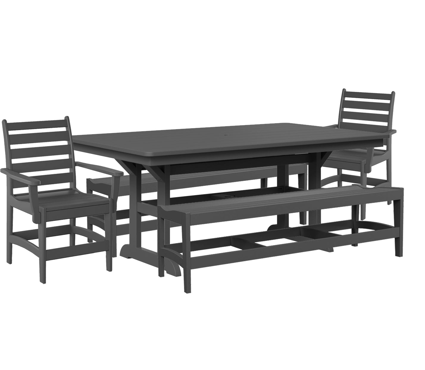 Maywood Dining Set With Two Benches - New