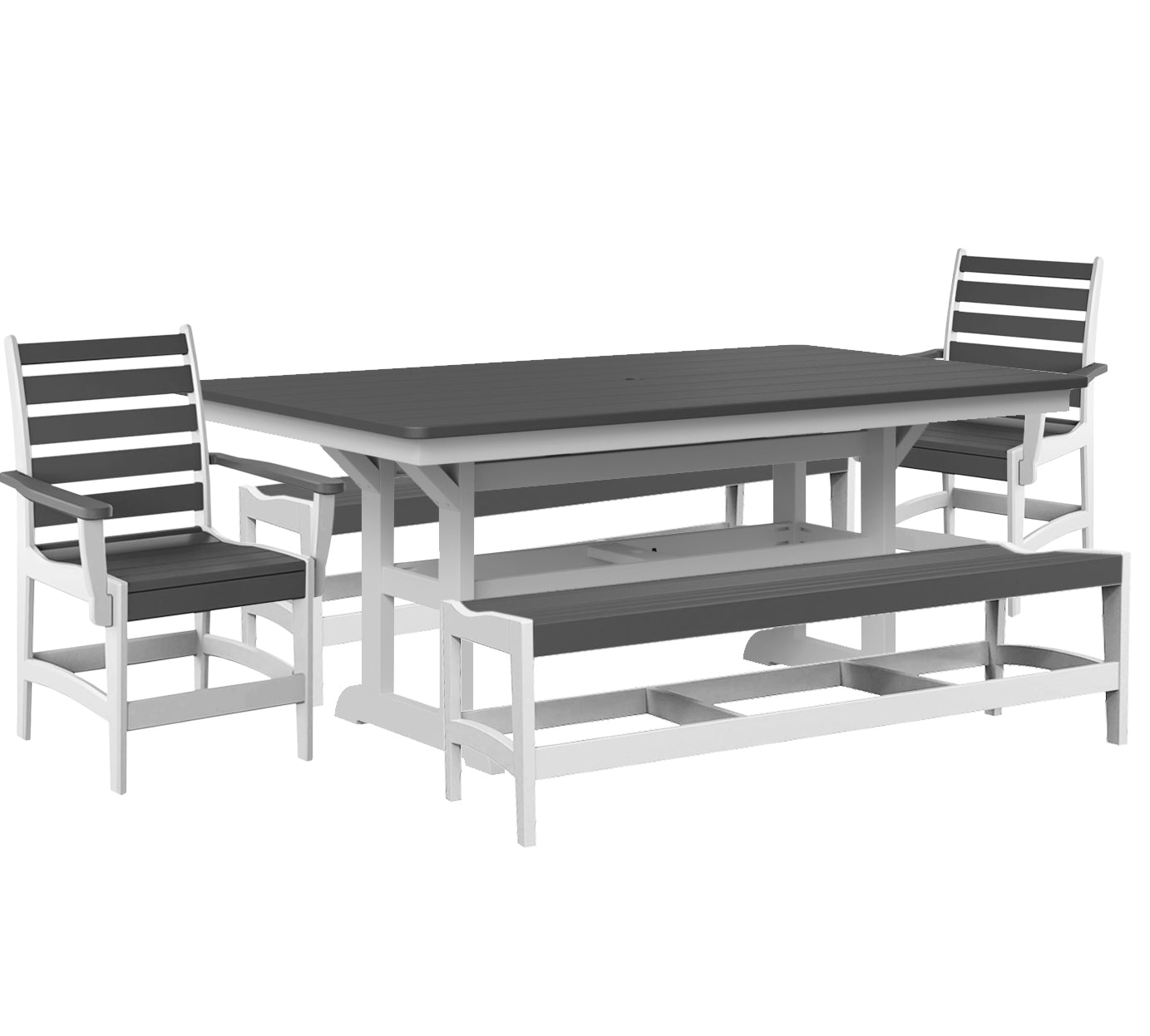 Maywood Dining Set With Two Benches - New