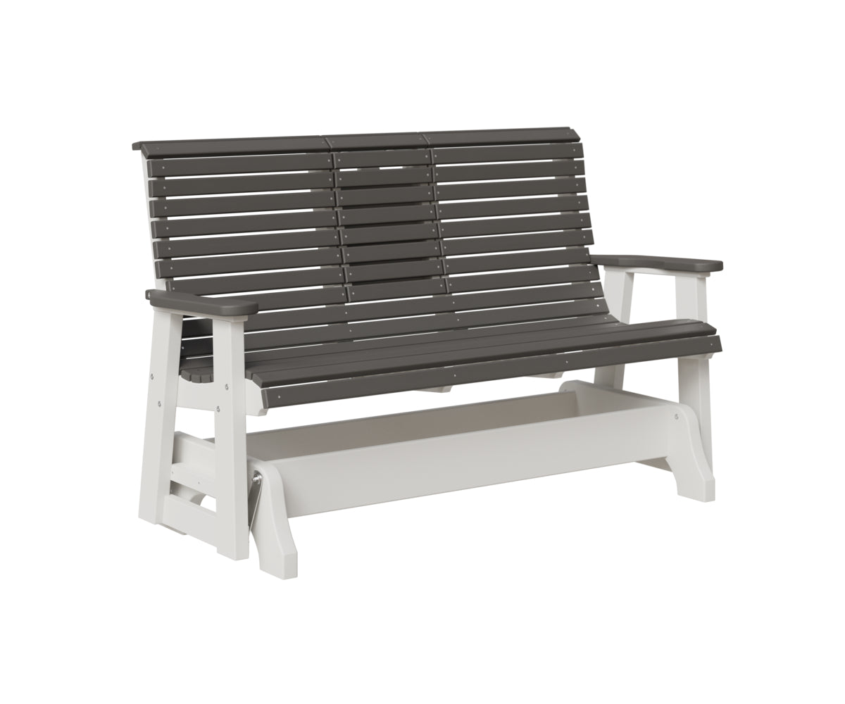 Classic 5' Rollback Loveseat Glider With Flip Down Console