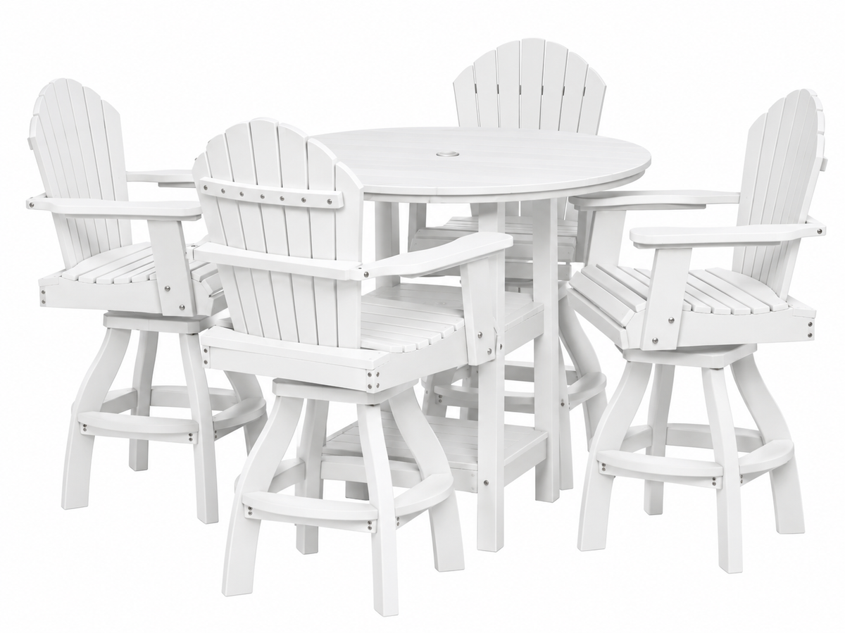 5-Piece Nantucket Swivel Pub Height Dining Table Set