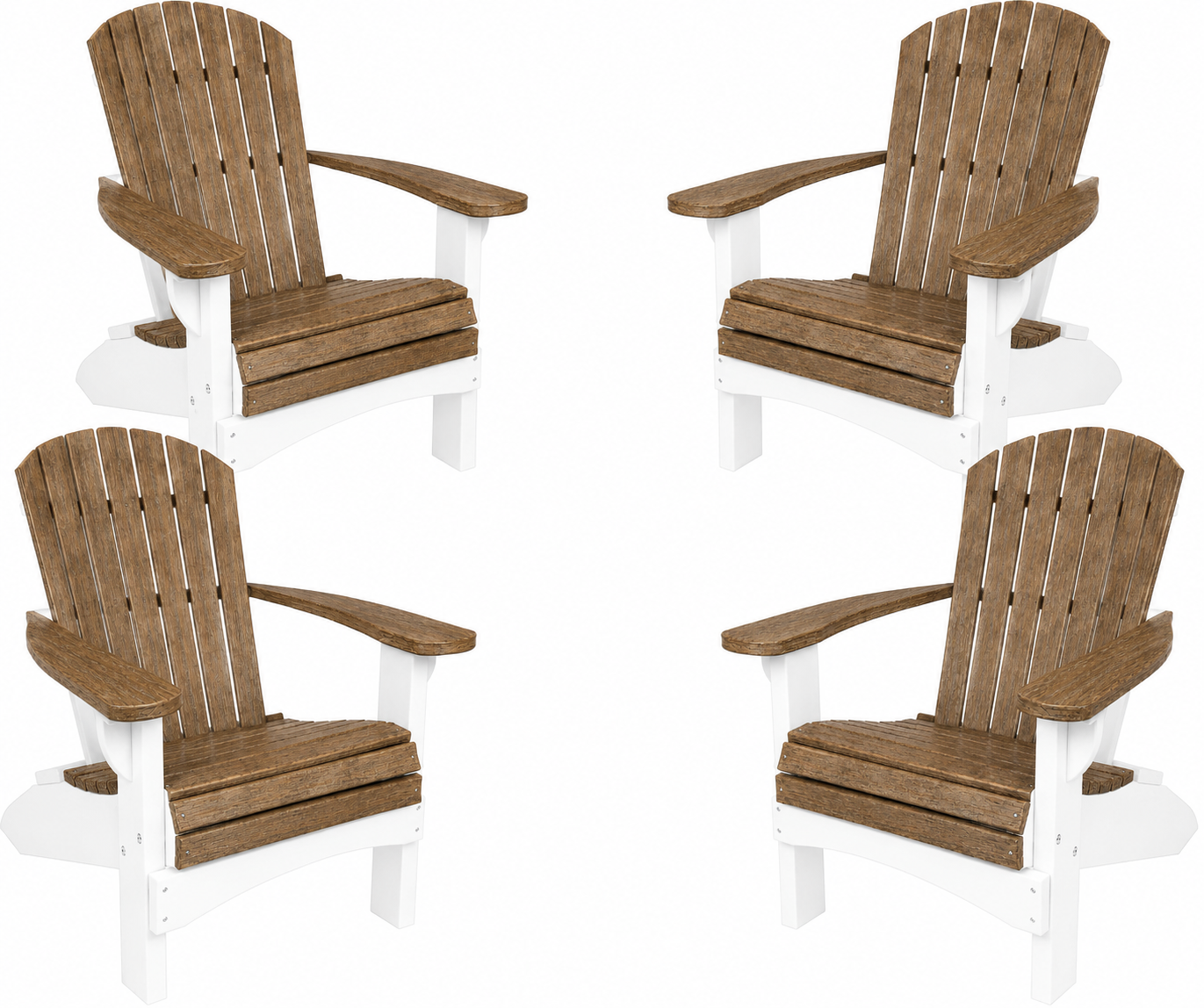 Set of 4 Adirondack Chairs Original King Size