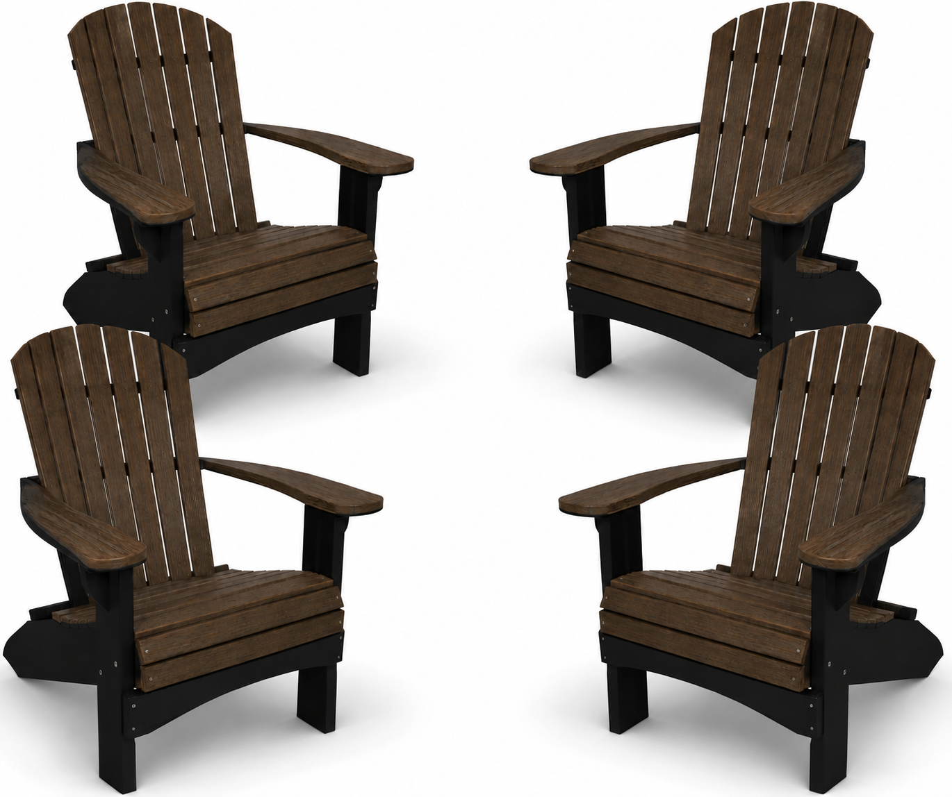 Set of 4 Adirondack Chairs Original King Size