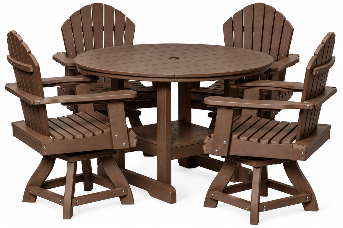 5-Piece Nantucket Swivel Dining Table Set