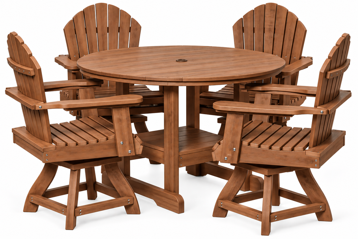 5-Piece Nantucket Swivel Dining Table Set