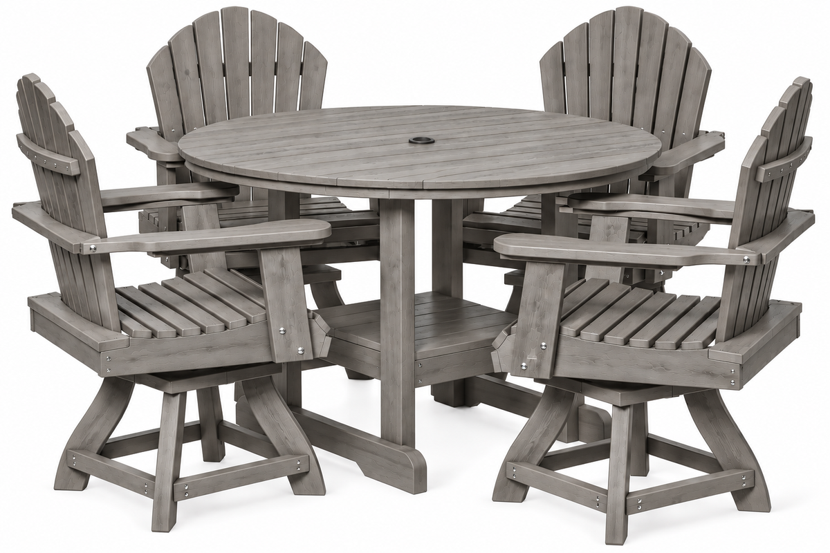 5-Piece Nantucket Swivel Dining Table Set