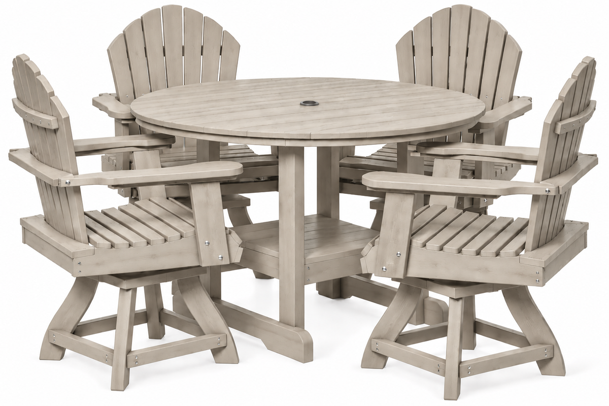 5-Piece Nantucket Swivel Dining Table Set