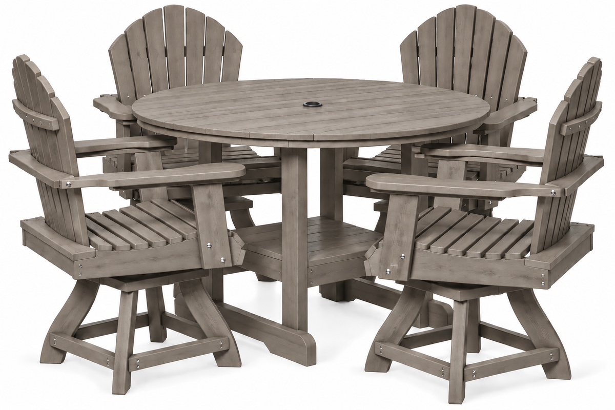 5-Piece Nantucket Swivel Dining Table Set