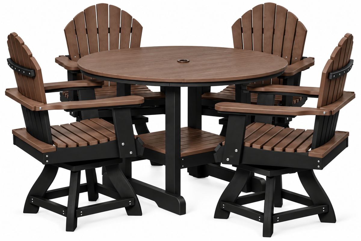 5-Piece Nantucket Swivel Dining Table Set