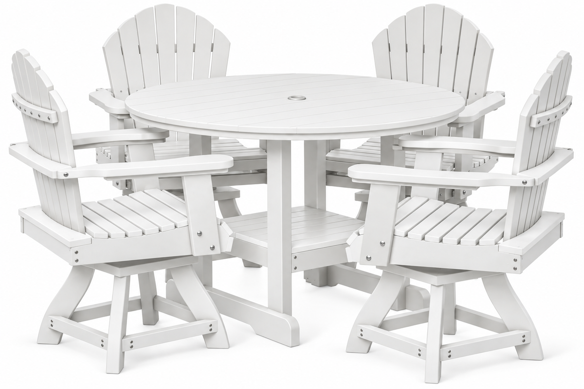 5-Piece Nantucket Swivel Dining Table Set