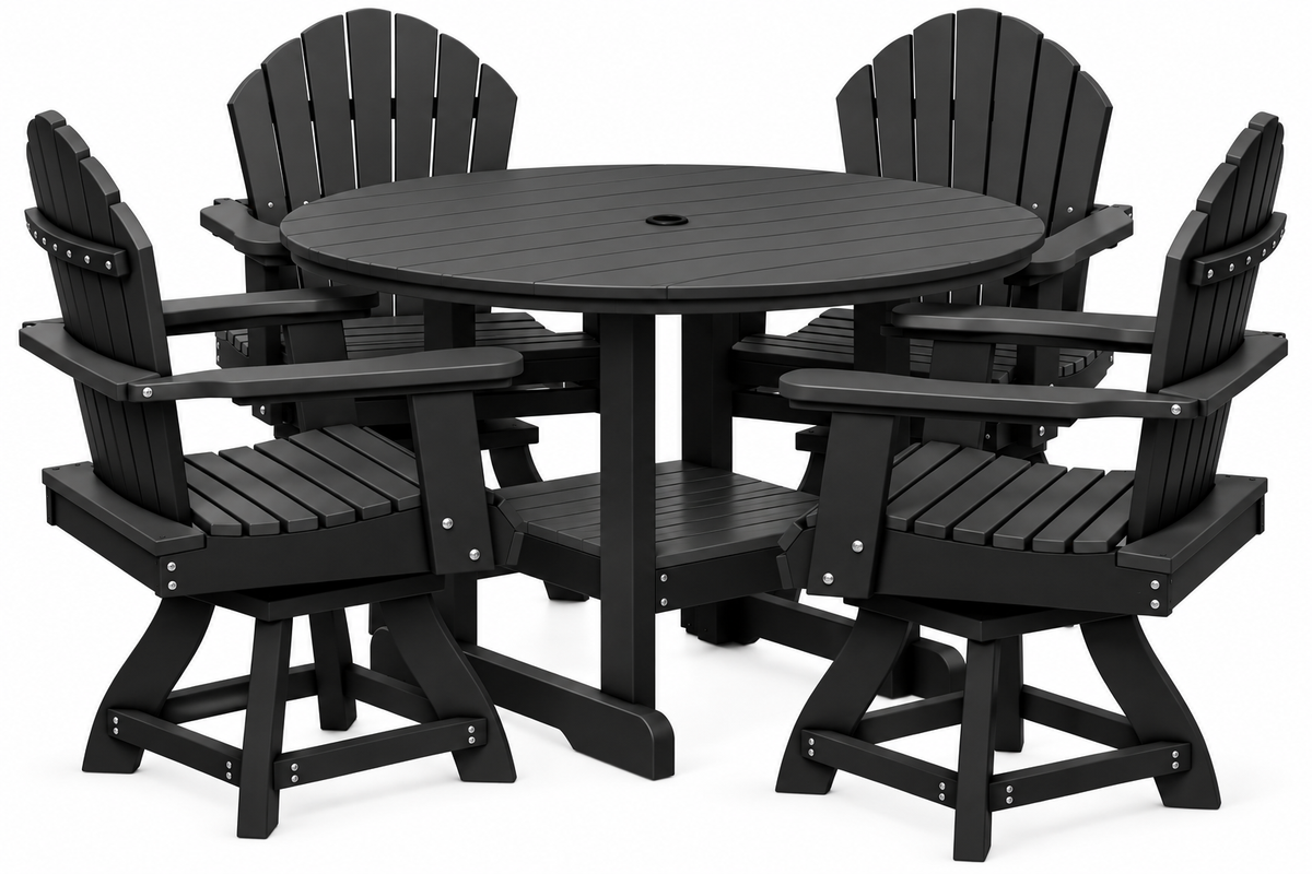 5-Piece Nantucket Swivel Dining Table Set