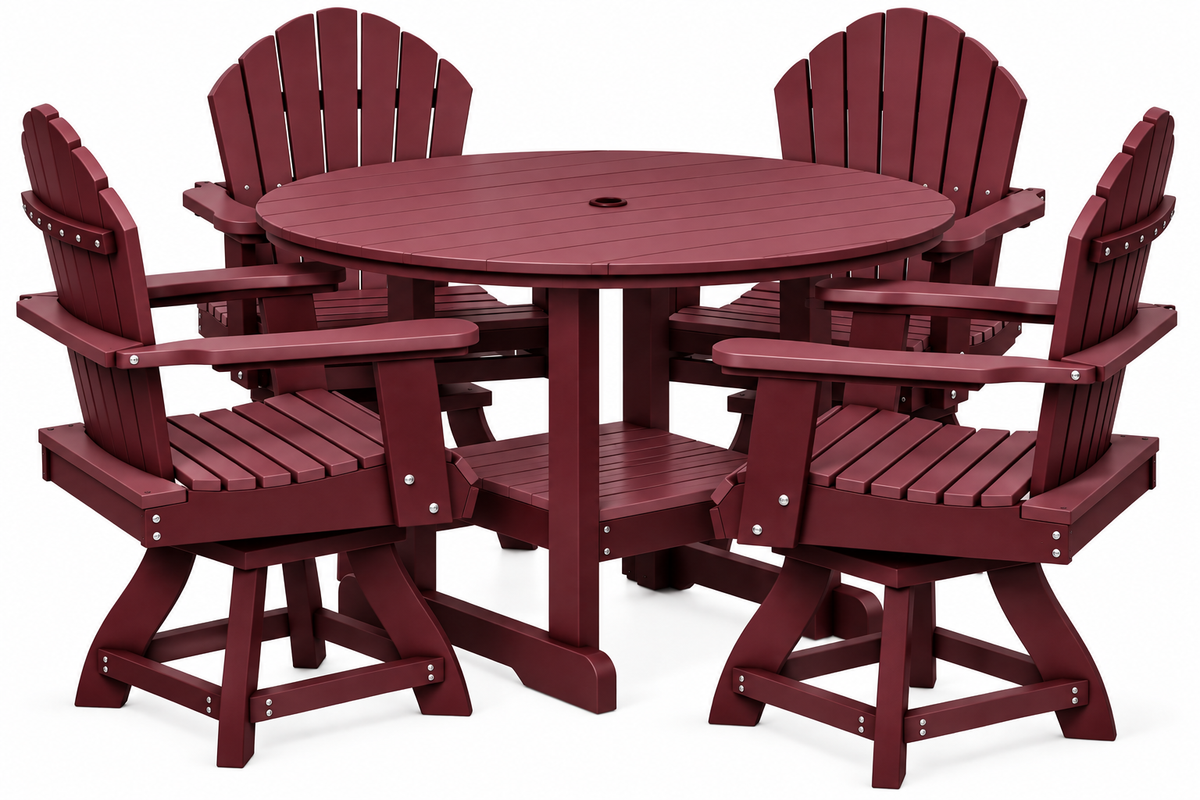 5-Piece Nantucket Swivel Dining Table Set
