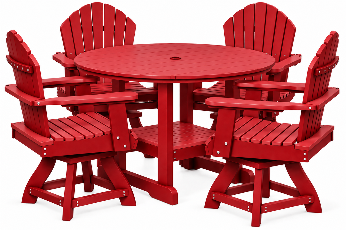 5-Piece Nantucket Swivel Dining Table Set