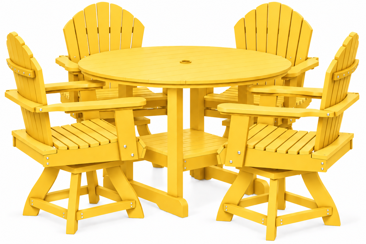5-Piece Nantucket Swivel Dining Table Set