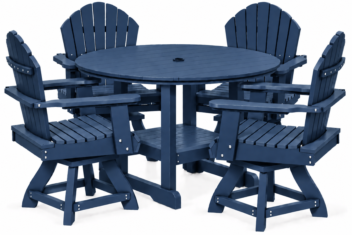 5-Piece Nantucket Swivel Dining Table Set
