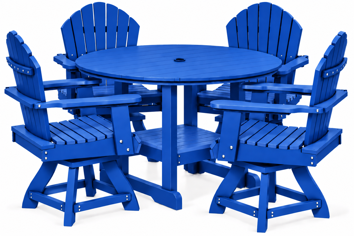 5-Piece Nantucket Swivel Dining Table Set