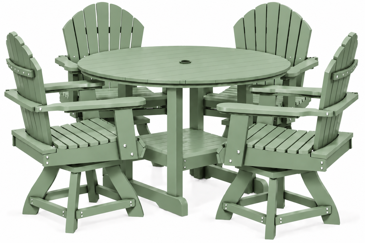 5-Piece Nantucket Swivel Dining Table Set