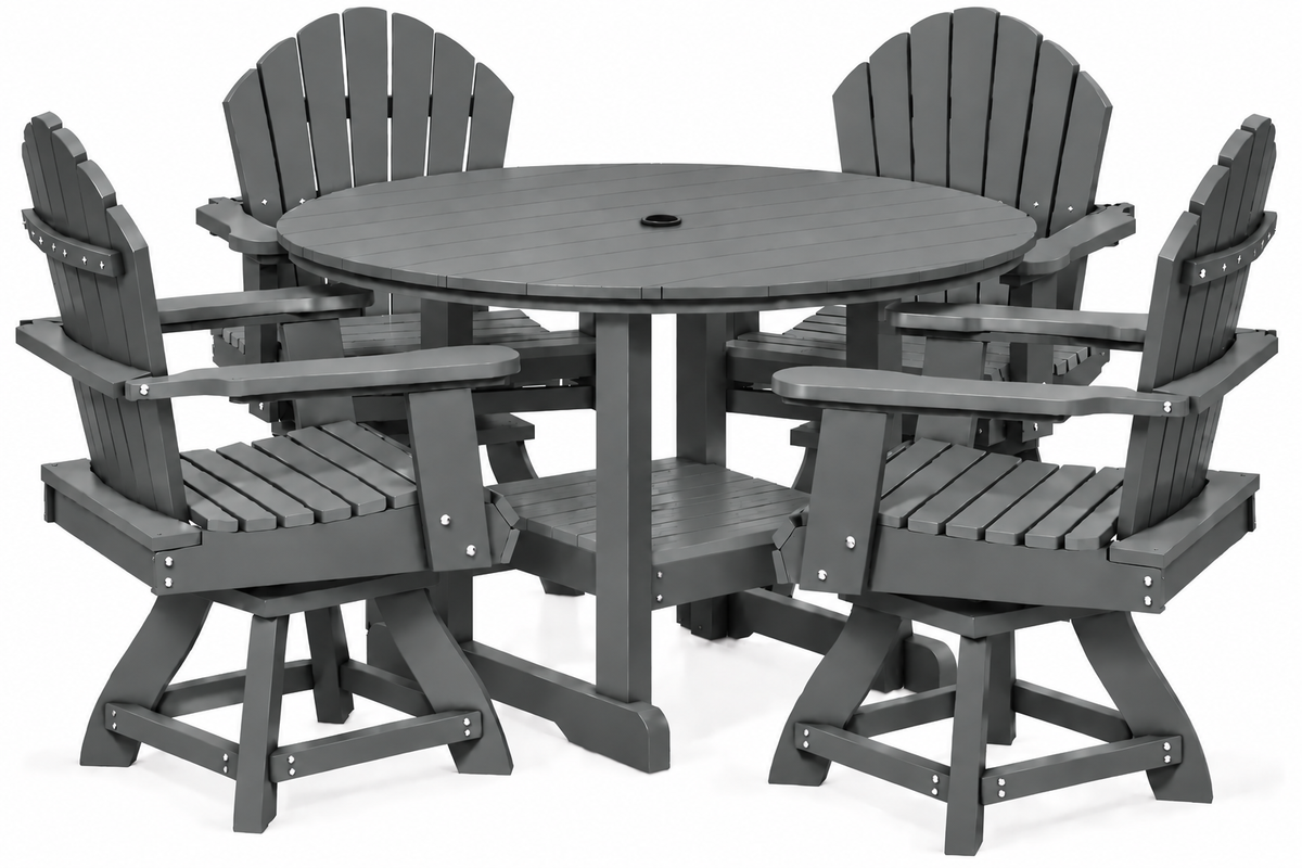 5-Piece Nantucket Swivel Dining Table Set