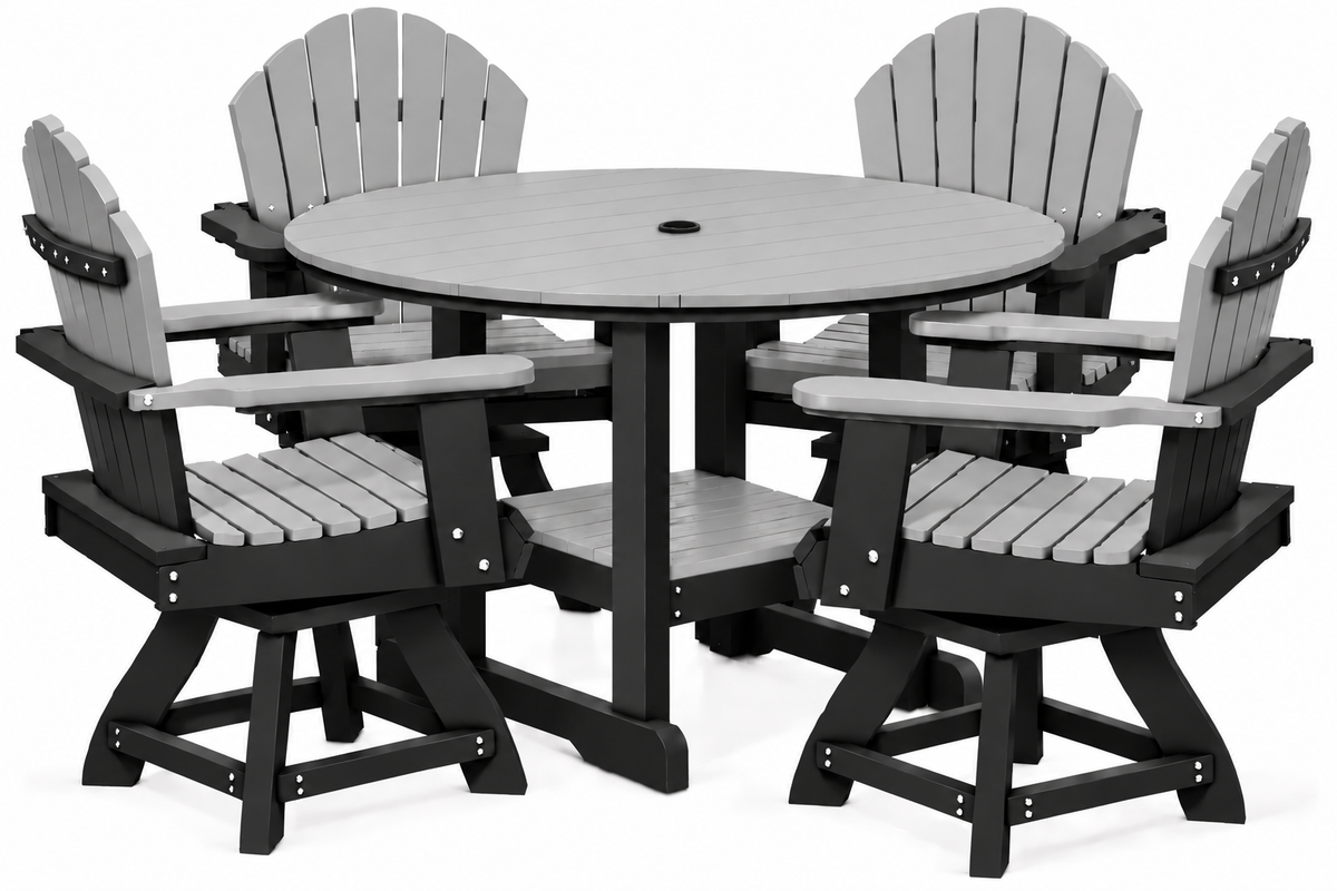 5-Piece Nantucket Swivel Dining Table Set