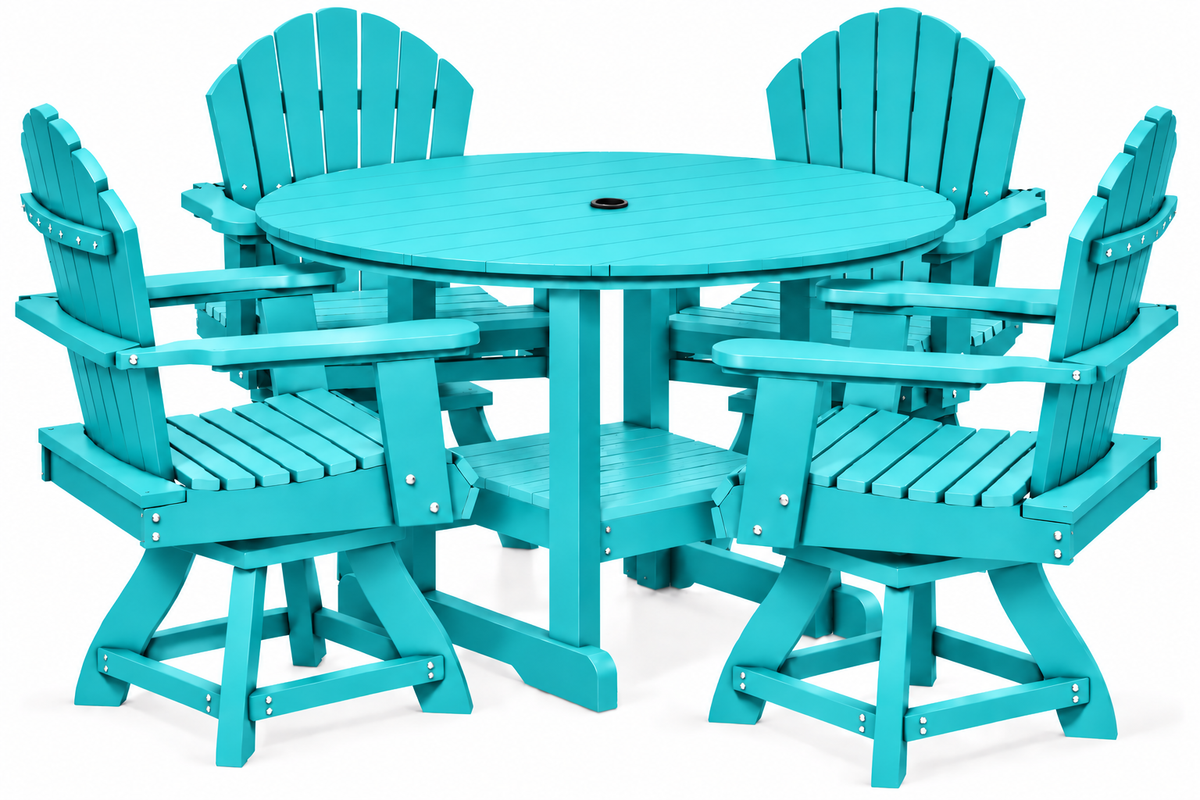 5-Piece Nantucket Swivel Dining Table Set