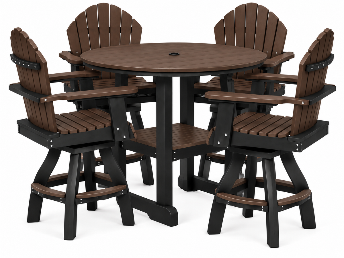 5-Piece Nantucket Swivel Pub Height Dining Table Set