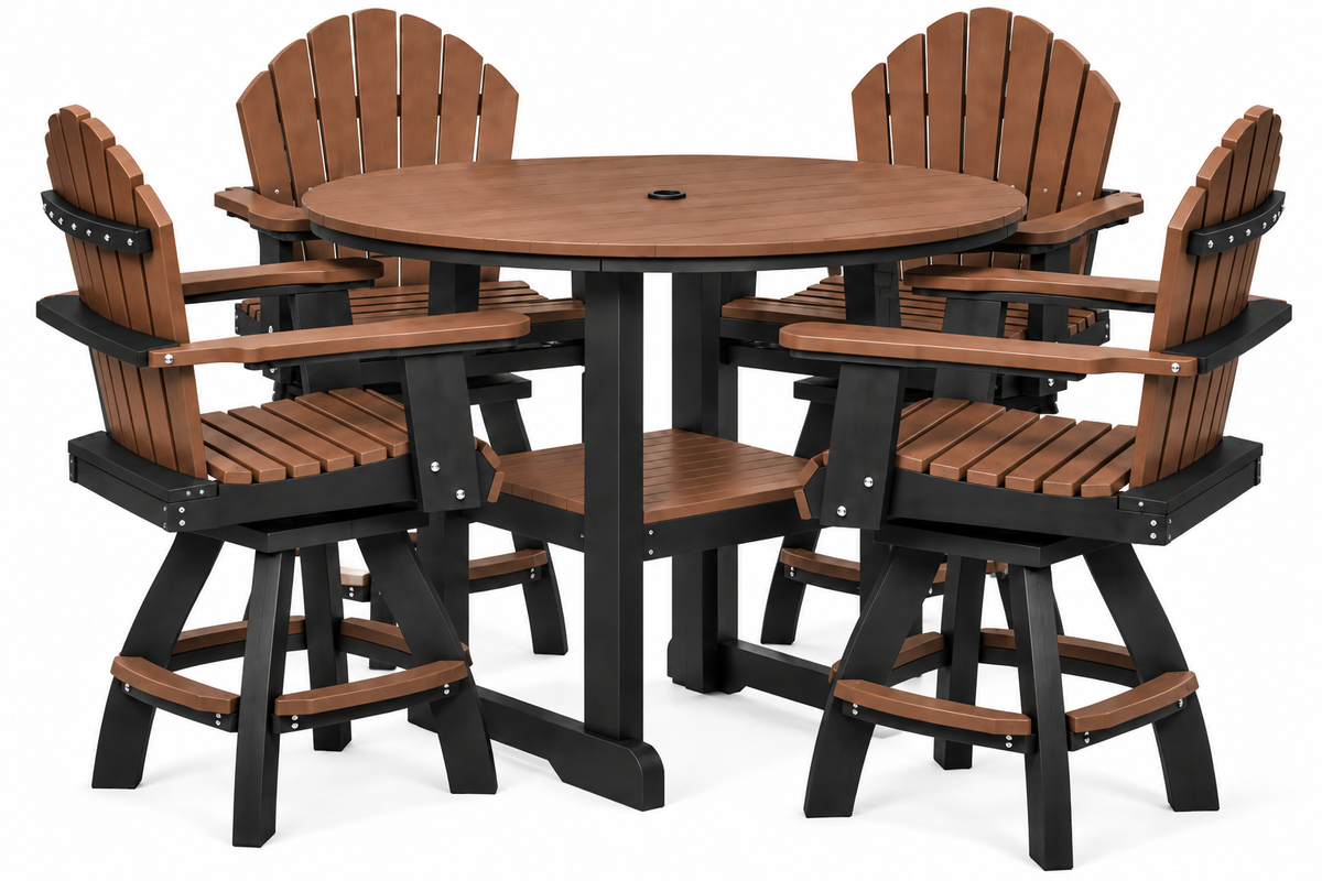 5-Piece Nantucket Swivel Pub Height Dining Table Set