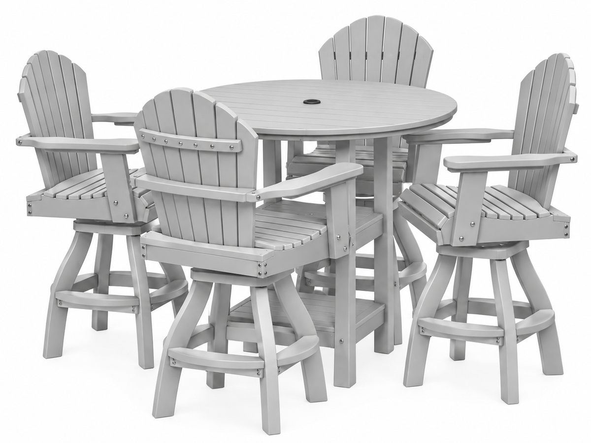 5-Piece Nantucket Swivel Pub Height Dining Table Set