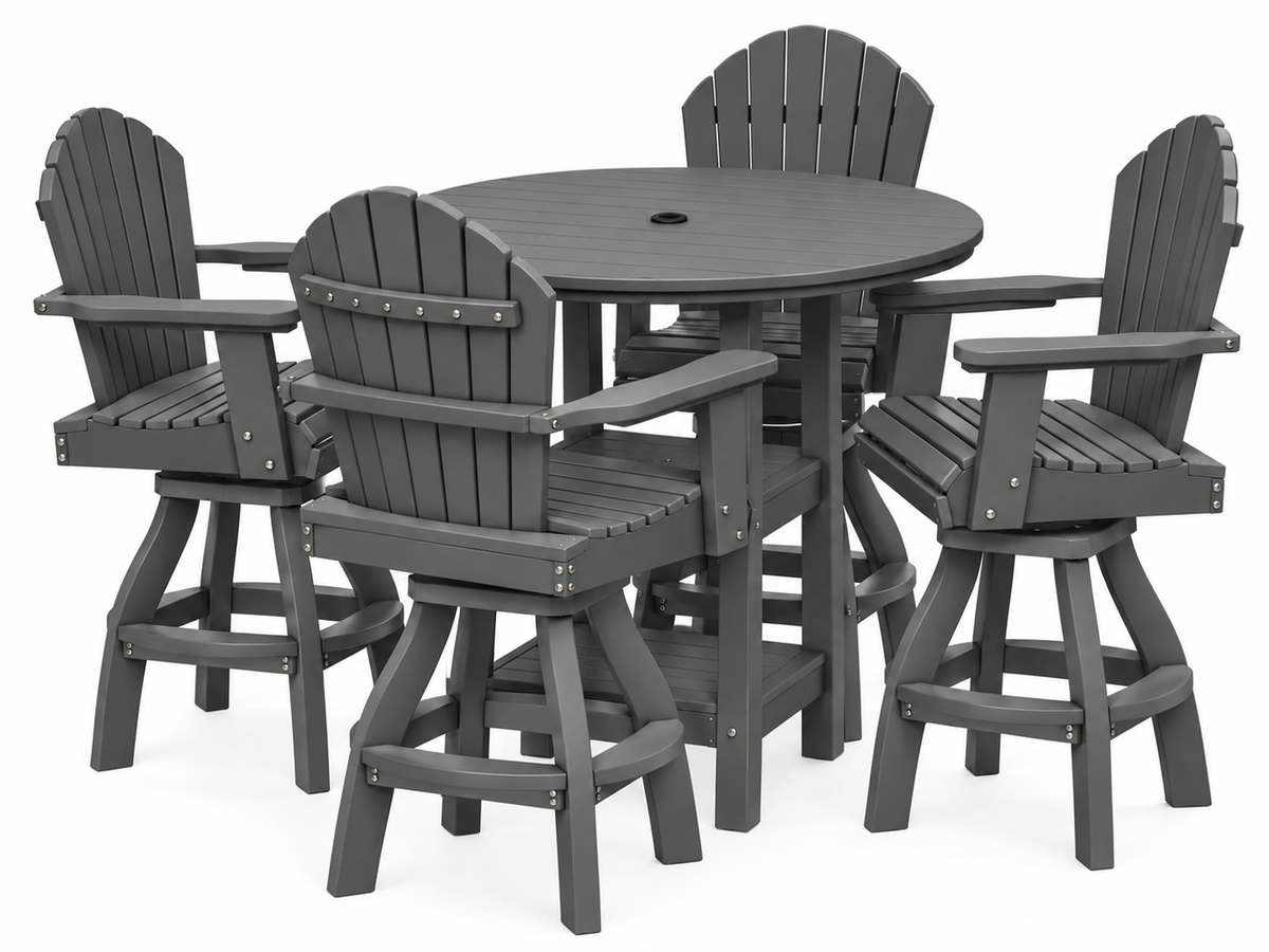 5-Piece Nantucket Swivel Pub Height Dining Table Set